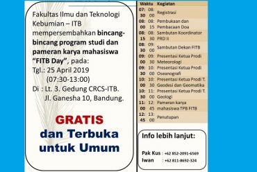 Undangan Bincang-Bincang Program Studi & Pameran Karya Mahasiswa “FITB Day” : Gratis & Terbuka Untuk Umum