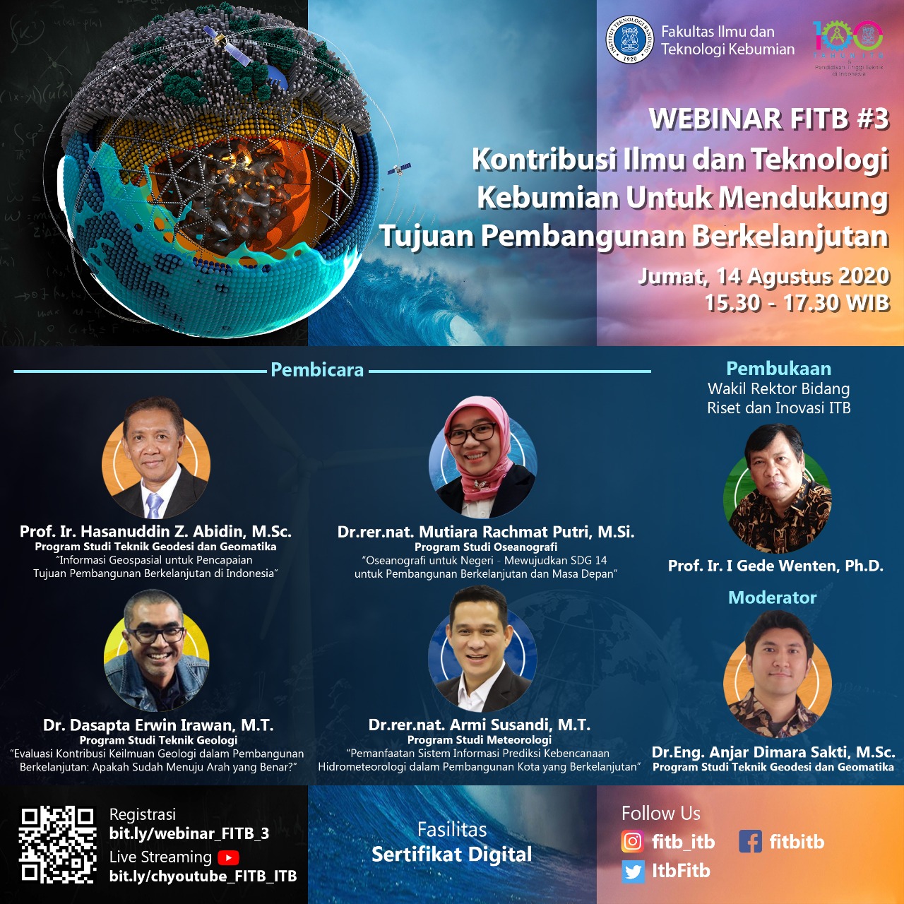Open Registration : Webinar FITB #3 Kontribusi Ilmu dan Teknologi Kebumian untuk Mendukung Tujuan Pembangunan Berkelanjutan