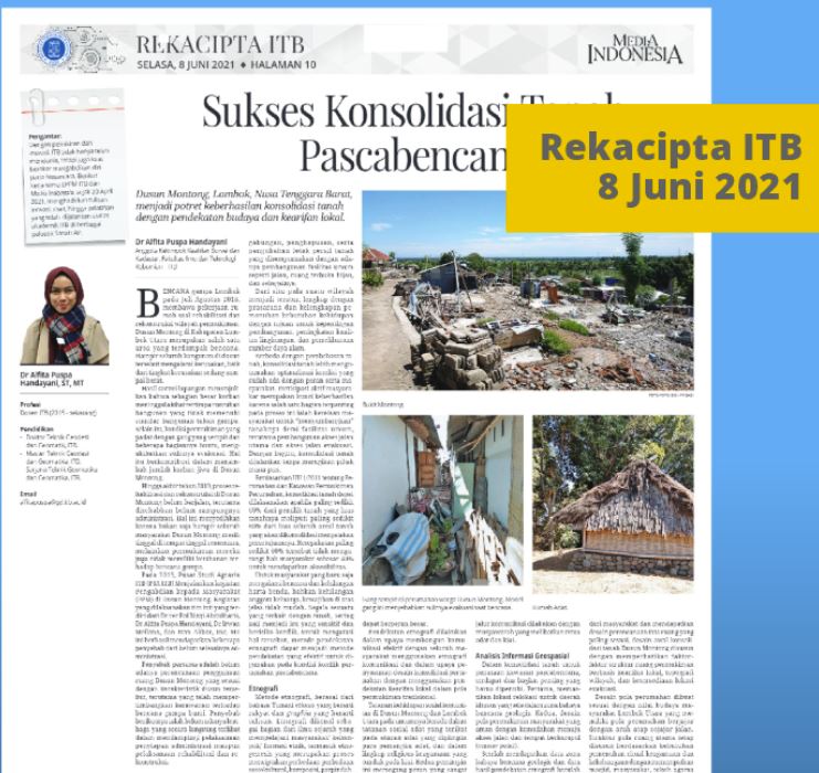 Geospasial, Etnografi dan Konsolidasi Tanah Pasca Bencana