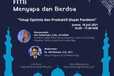 FITB Menyapa dan Berdoa Topik: Tetap Optimis dan Produktif disaat Pandemi