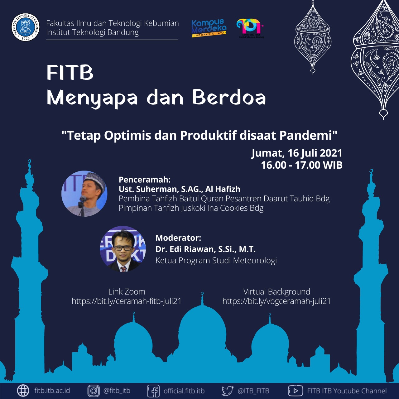 FITB Menyapa dan Berdoa Topik: Tetap Optimis dan Produktif disaat Pandemi