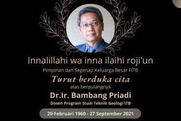 Berita Duka atas Berpulangnya Dr. Ir. Bambang Priadi