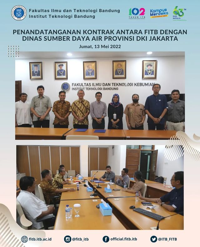 Penandatanganan kontrak antara FITB dengan Dinas Sumber Daya Air Provinsi DKI Jakarta