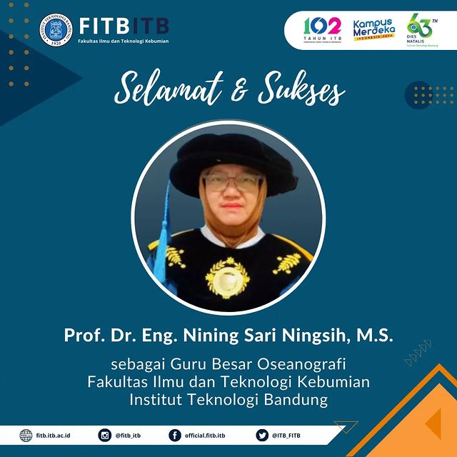 Selamat & Sukses kepada Prof. Dr. Eng. Nining Sari Ningsih, M.S. sebagai Guru Besar