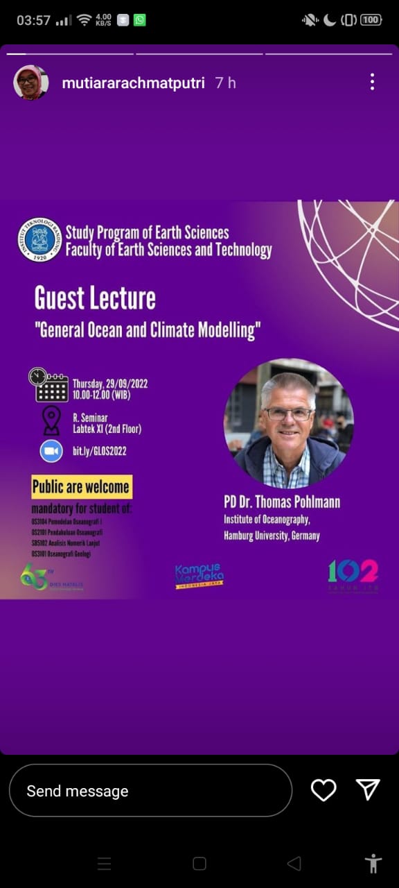 Guest Lecture General Ocean and Climate Modelling