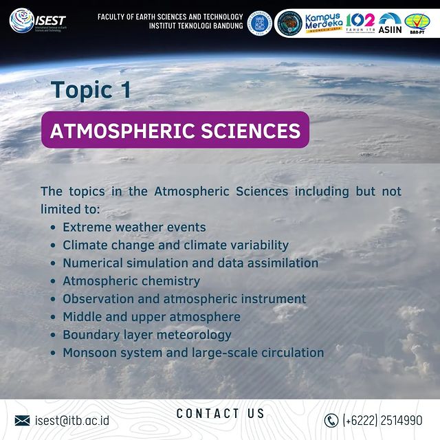 Topic one is “Atmospheric Sciences”.