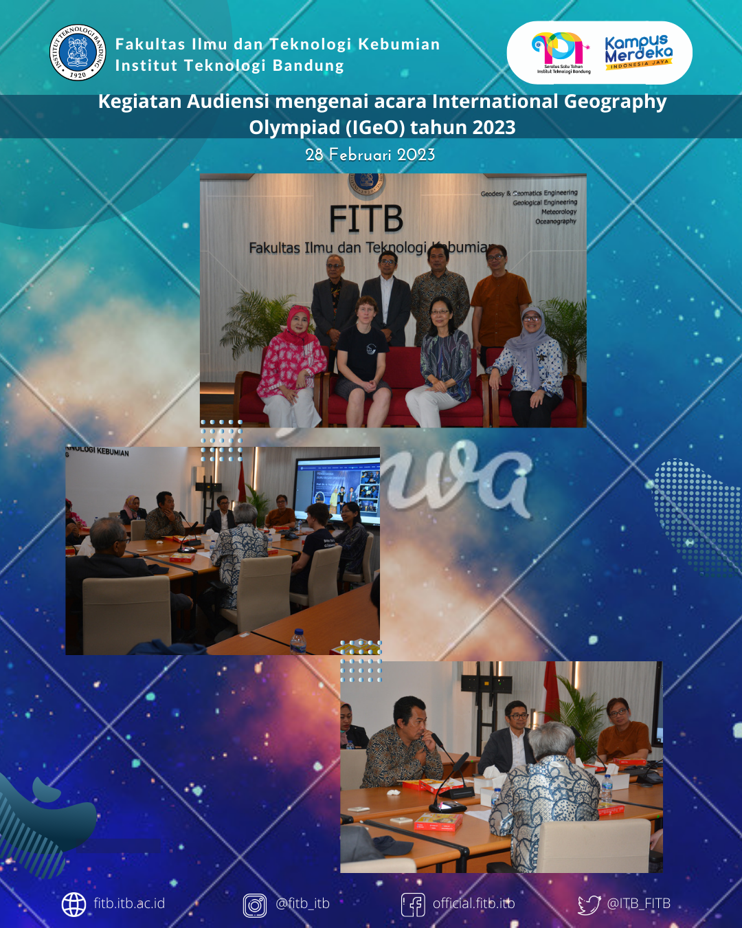 Kegiatan Audiensi mengenai acara International Geography Olympiad (IGeO) tahun 2023