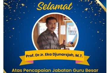 Selamat kepada Prof. Dr.Ir. Eka Djunarsjah, M.T.