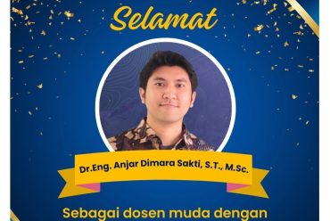 Selamat kepada dosen kami, Dr.Eng. Anjar Dimara Sakti, S.T., M.Sc.