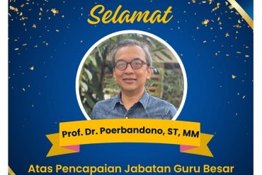 Selamat untuk Prof. Dr. Poerbandono, ST,MM