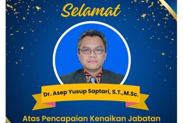 FITB mengucapkan selamat untuk Dr. Asep Yusup Saptari, S.T.,M.Sc. atas jabatan baru