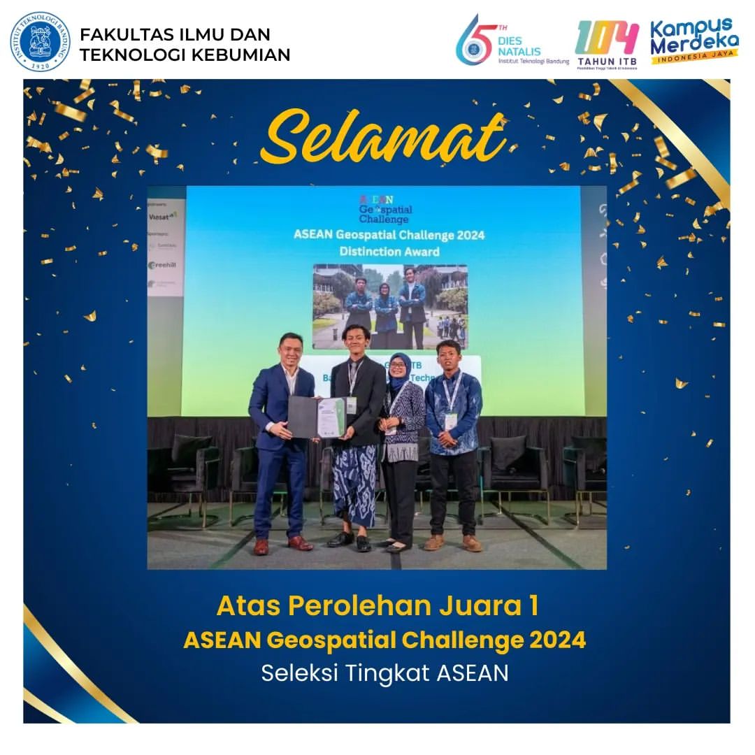 Juara 1 kompetisi ASEAN Geospatial Challenge 2024