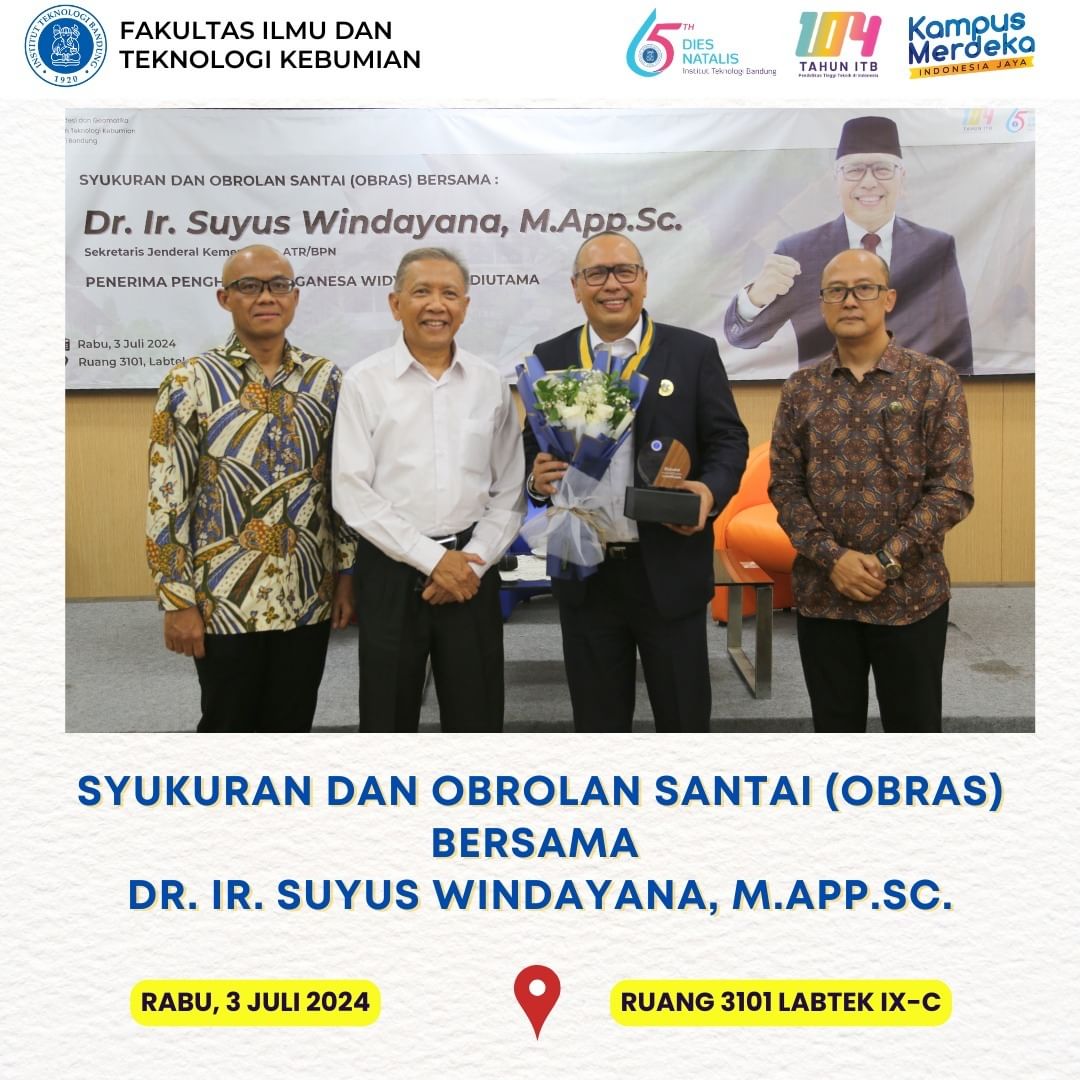 Syukuran dan Obrolan Santai (OBRAS) bersama Dr. Ir. Suyus Windayana, M.App.Sc.