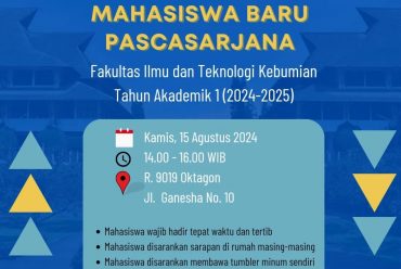 Penyambutan Baru Mahasiswa Pascasarjana FITB Tahun Akademik 1 2024-2025