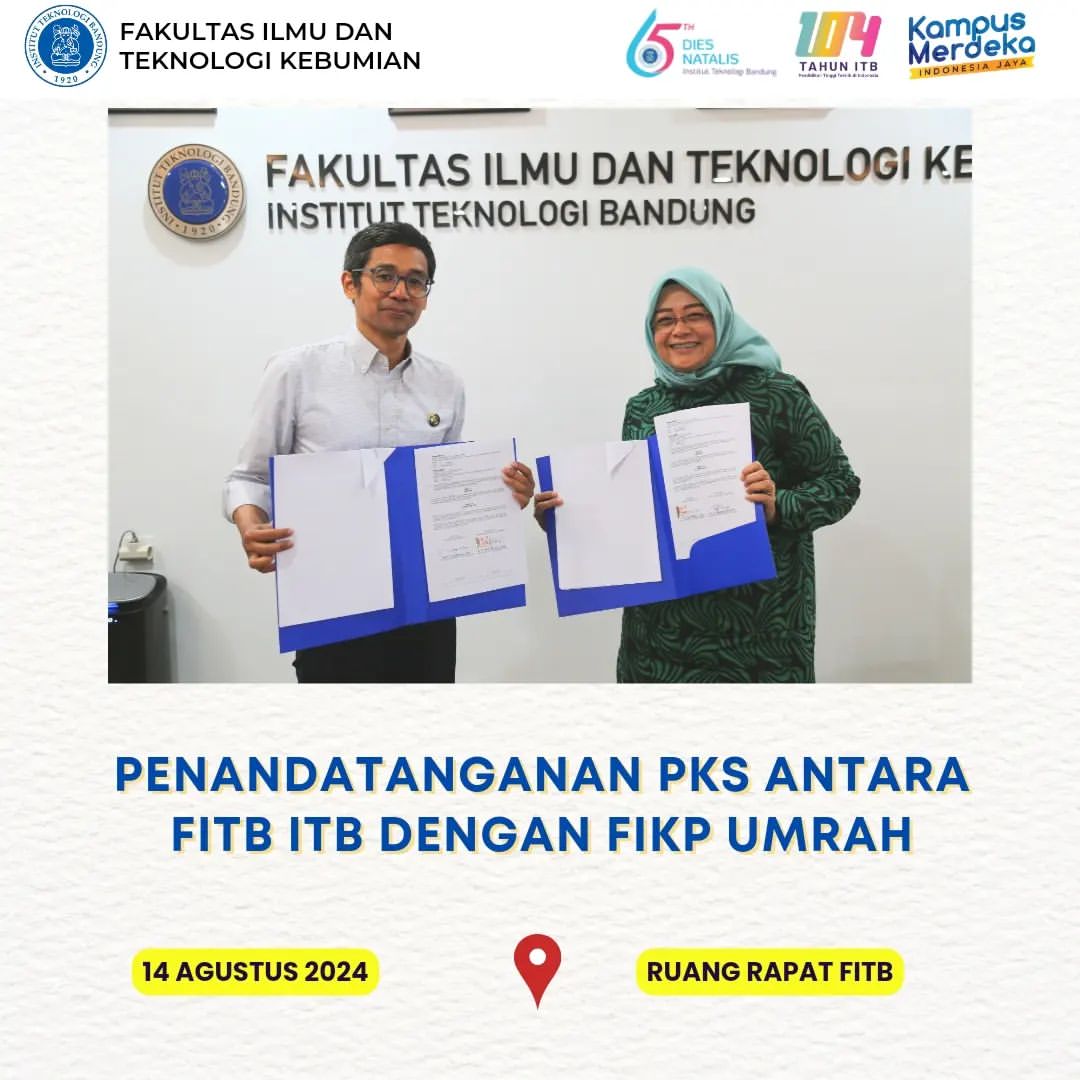 Penandatanganan PKS antara FITB ITB dengan FIKP UMRAH