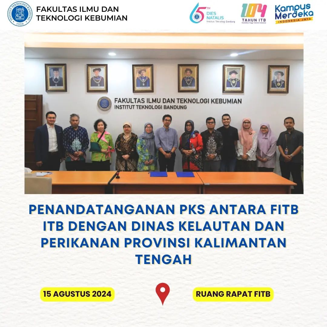 Penandatanganan PKS FITB ITB dengan Dinas Kelautan dan Perikanan Provinsi Kalimantan Tengah