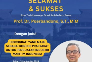 Selamat kepada Prof. Dr. Poerbandono, S.T., M.M. atas terlaksananya Orasi Ilmiah Guru Besar