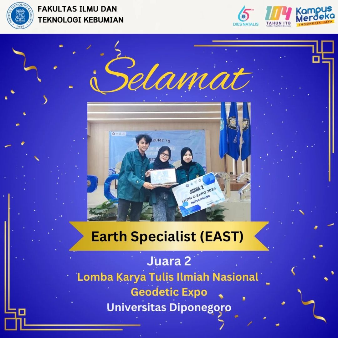 Juara 2 dalam Lomba Karya Tulis Ilmiah Tingkat Nasional Geodetic Expo