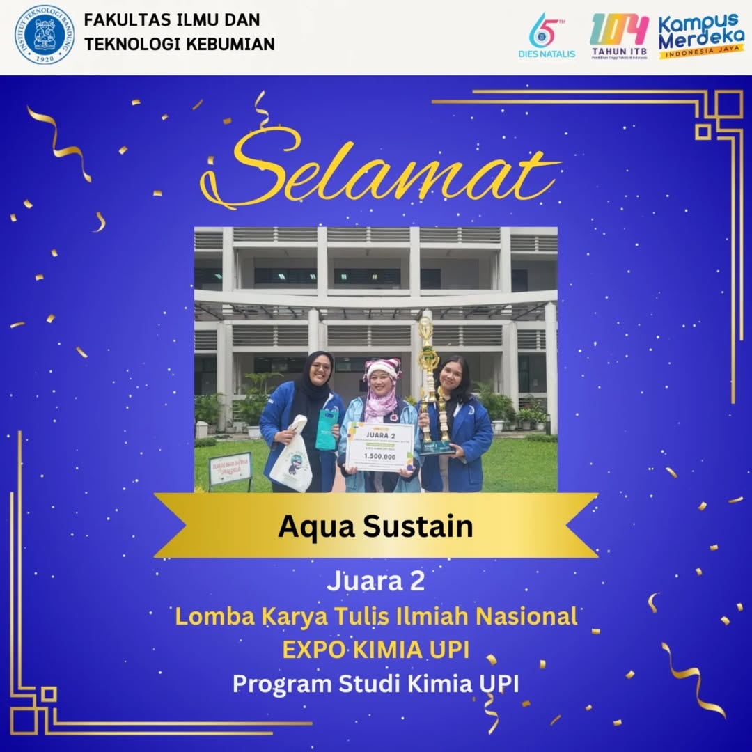 Juara 2 Lomba Karya Tulis Ilmiah Tingkat Nasional dalam acara Expo Kimia UPI.