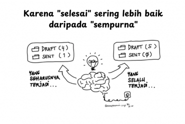 Karena “selesai” sering lebih baik daripada “sempurna”