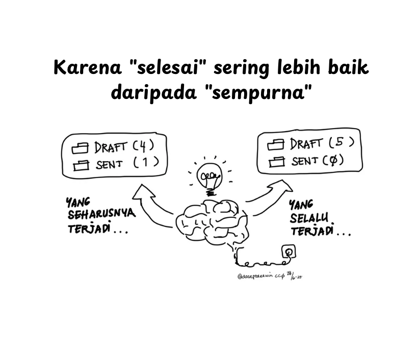 Karena “selesai” sering lebih baik daripada “sempurna”