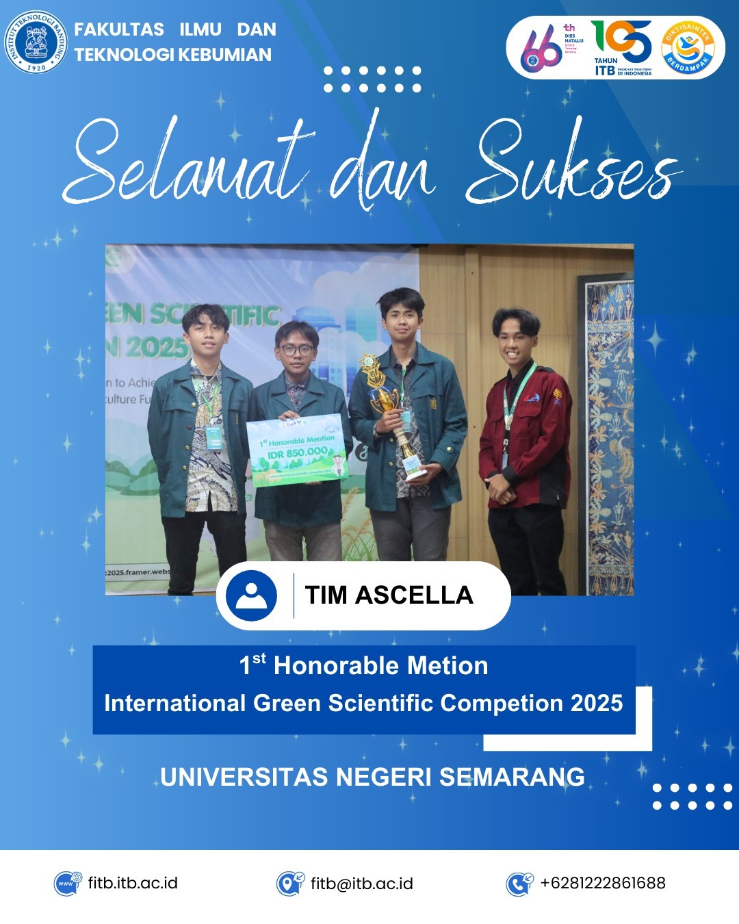 Congratulations and Success ASCELLA TEAM