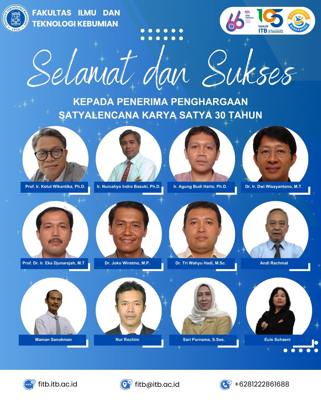 Recipient of the 30th Anniversary Satyalencana Karya Satya Award