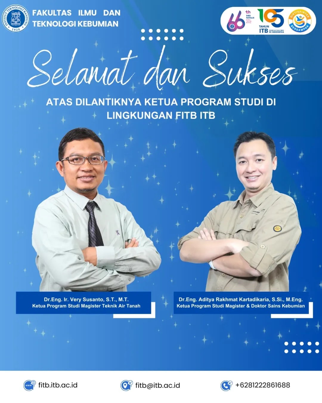 Congratulations and Success on the Inauguration of the Head of Study Program at FITB-ITB