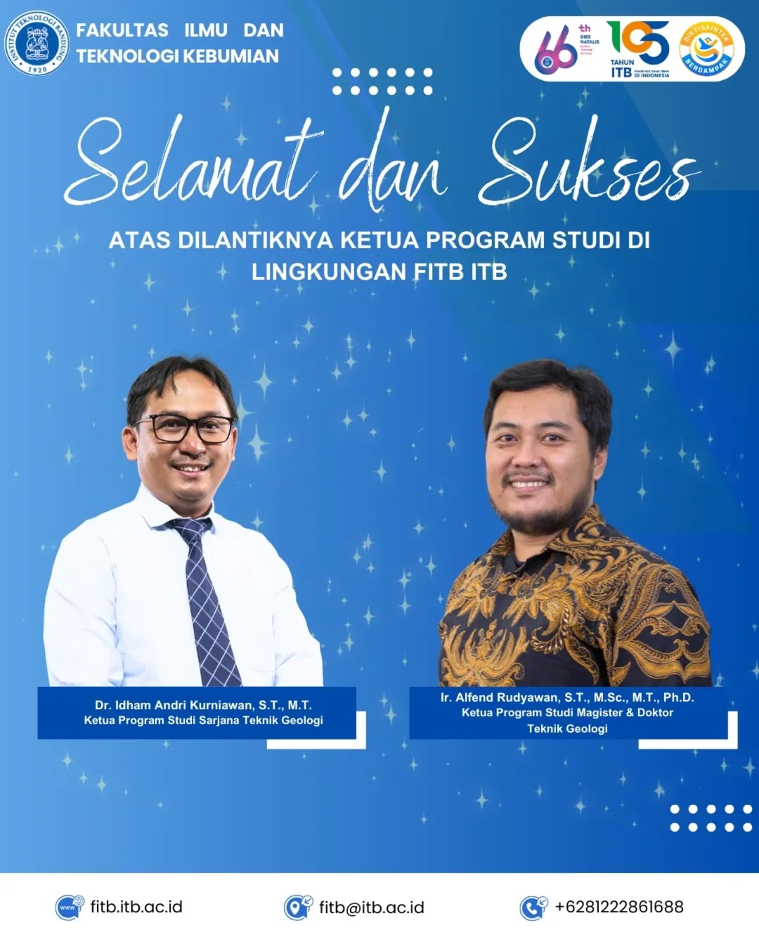 Congratulations on the Inauguration of the Head of Study Program at FITB ITB