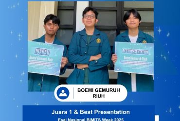 Fakultas Ilmu dan Teknologi Kebumian mengucapkan selamat kepada tim Boemi Gemuruh Riuh